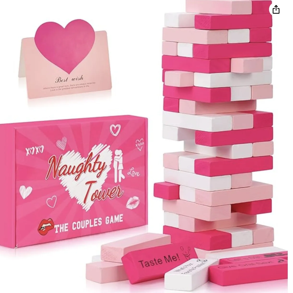 Party Games Night - 48PCS Blok Kulesi Oyunu Çift Faaliyetleri