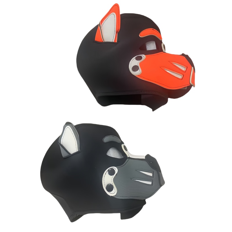 Party Games Night - Erotik Renkli Köpek Başlıklı Maske, Unisex